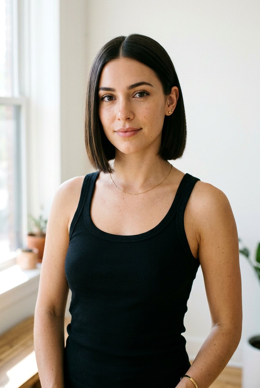 90s Minimalist Bob Haircut - 20 editorial slick bob haircut - 20 editorial slick bob haircut