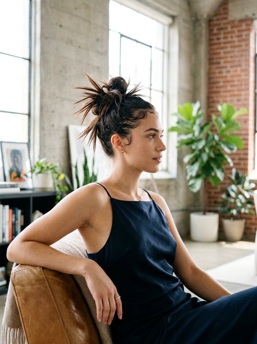 90s Spiky Bun - 20 viral wedding hairstyle ideas - 20 viral wedding hairstyle ideas