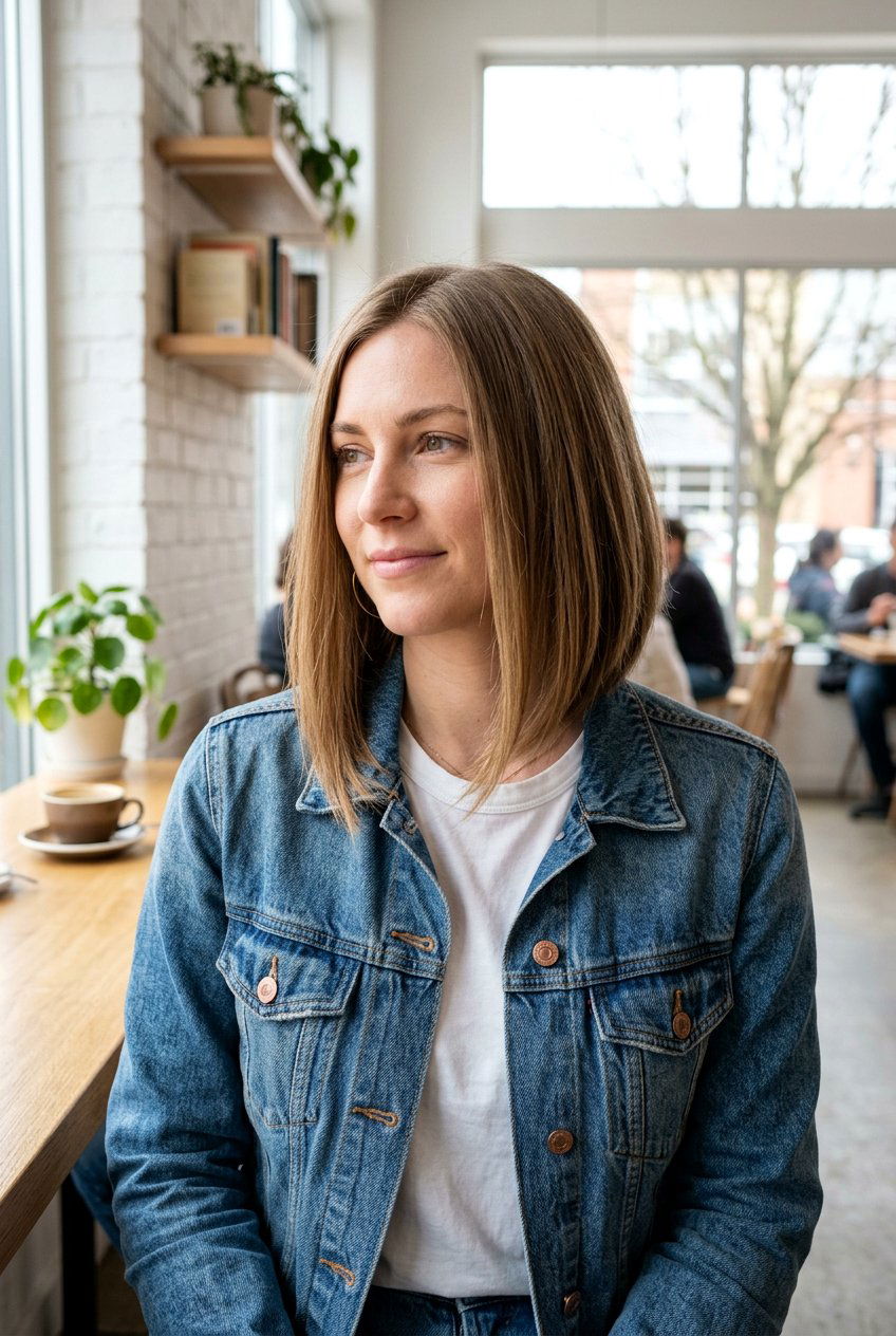 A Line Blunt Lob For Fine Hair - 20 blunt shoulder length haircut for fine hair - 20 blunt shoulder length haircut for fine hair