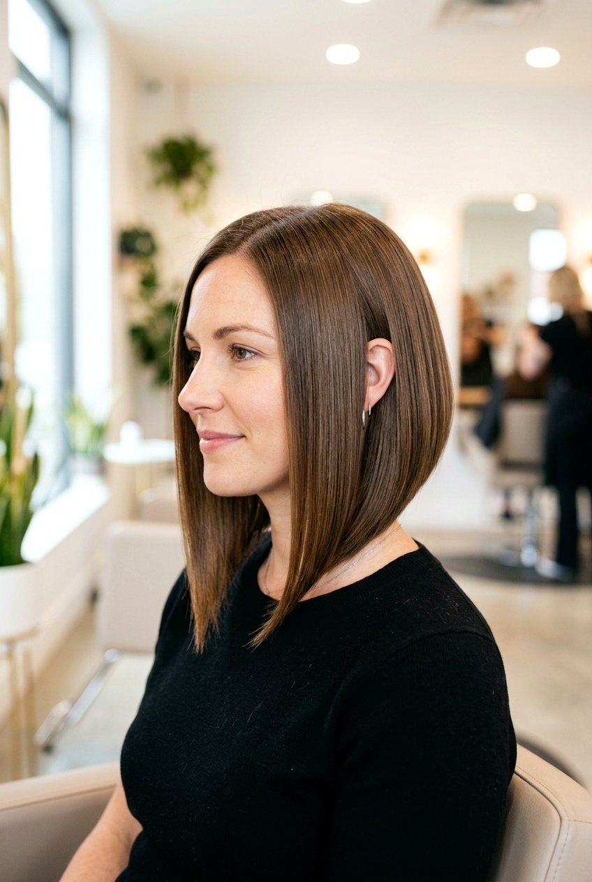 A Line Bob - 20 short haircuts for round faces - 20 short haircuts for round faces