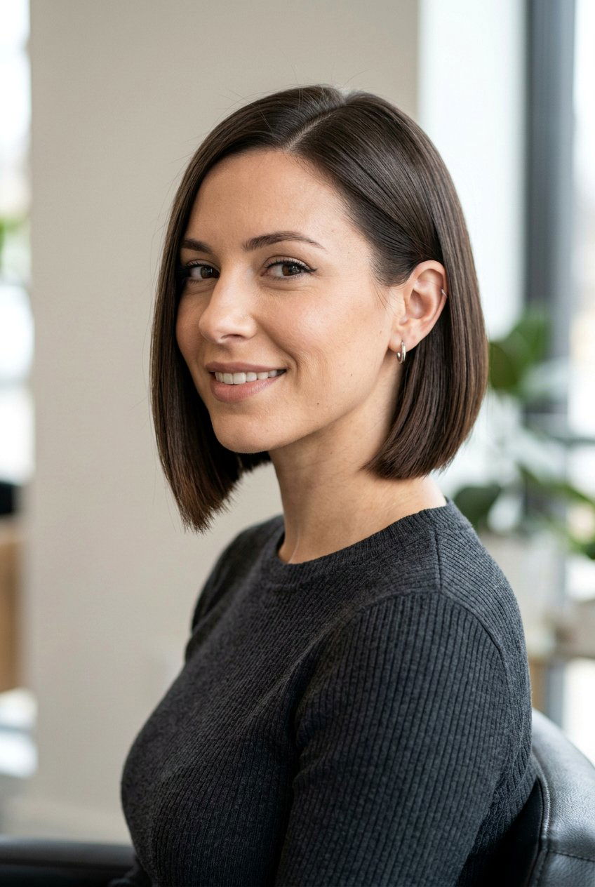 A Line Bob - 20 straight hairstyles for short hair - 20 straight hairstyles for short hair