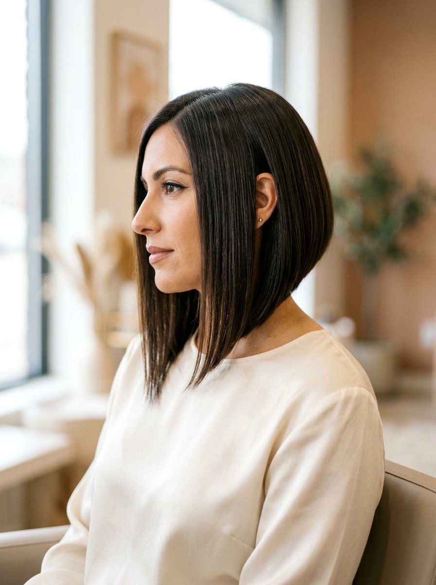 A Line Bob - 20 haircut to reshape shoulder length hair - 20 haircut to reshape shoulder length hair