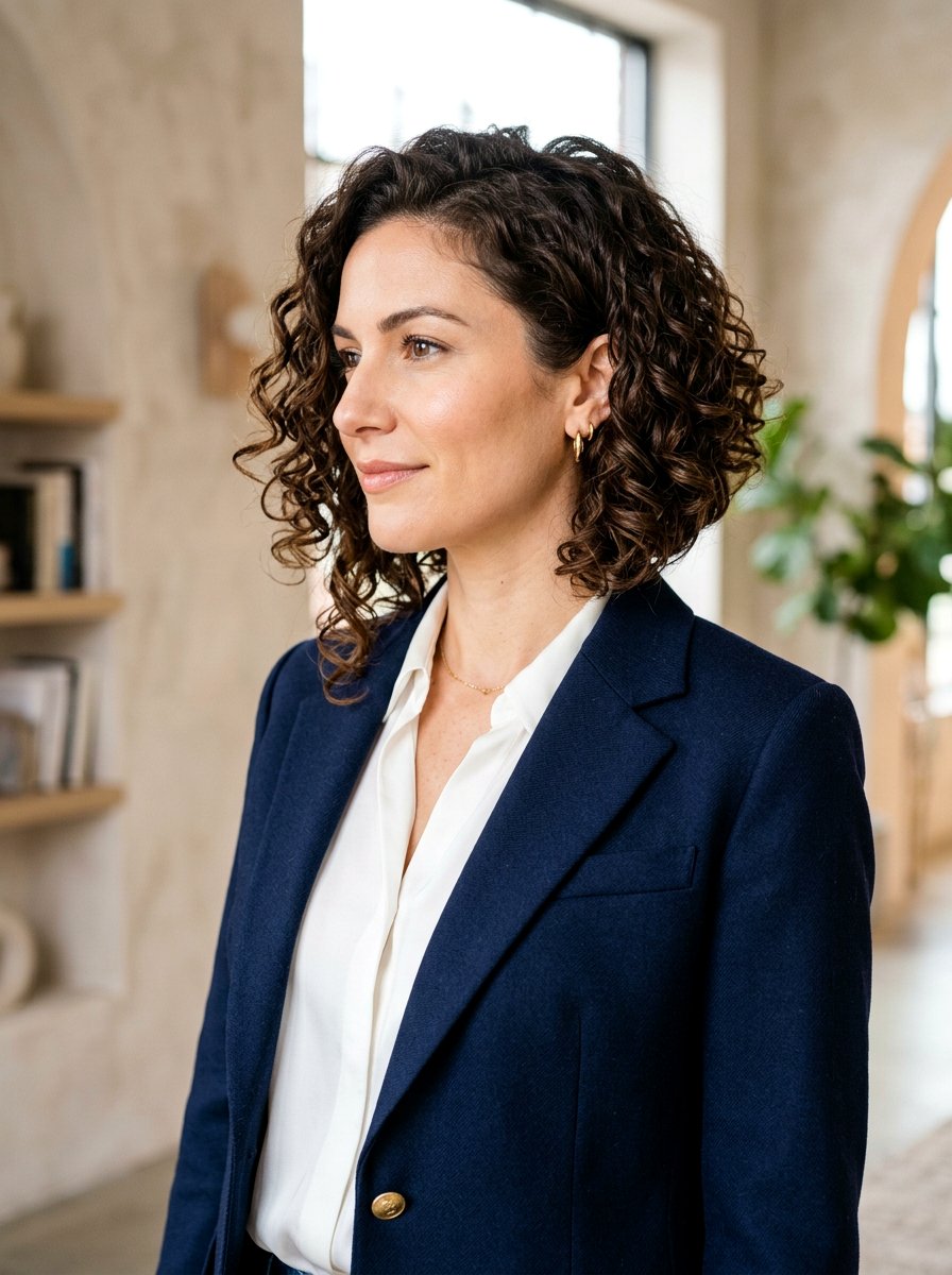 A Line Bob Curly Hair - 20 polished haircut for curly shoulder length hair - 20 polished haircut for curly shoulder length hair