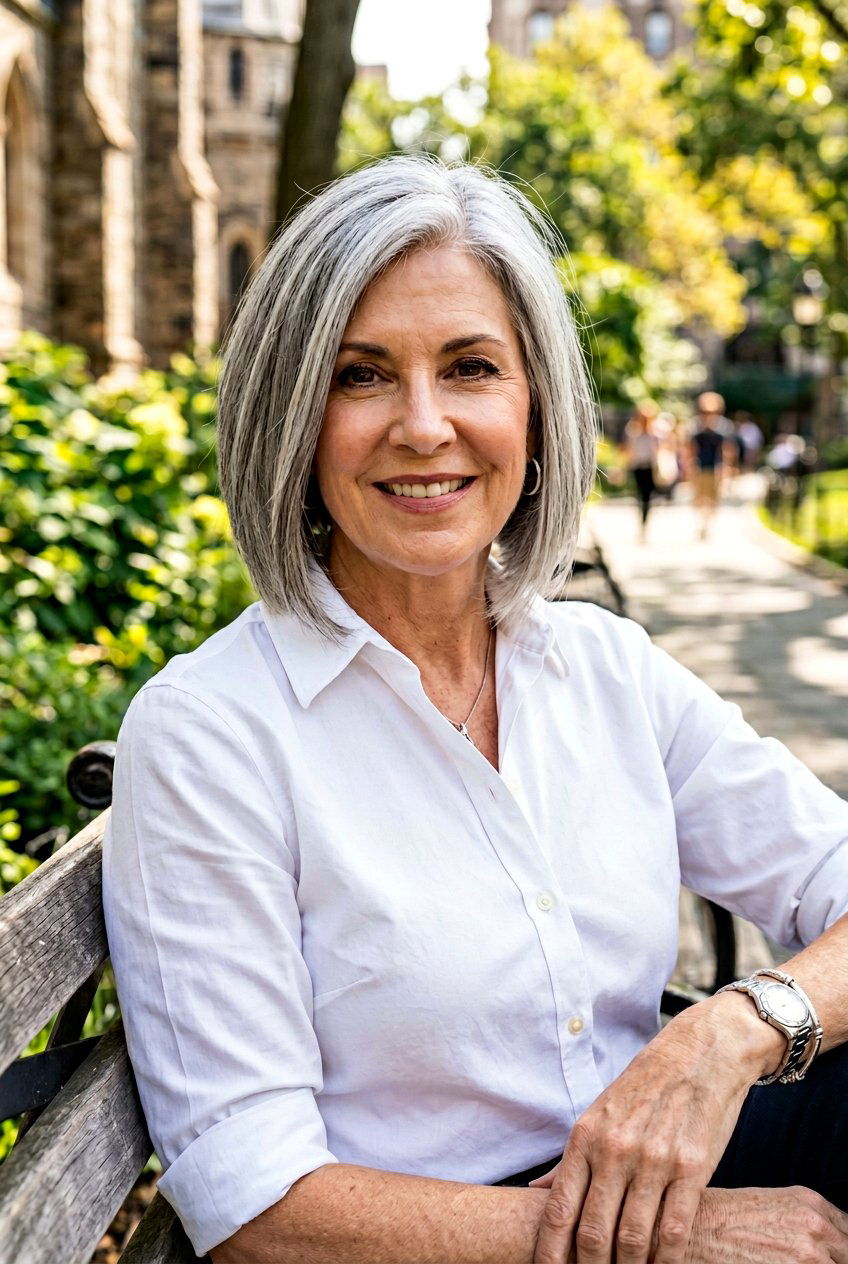 A Line Bob Gray Hair - 20 hairstyles for women with naturally gray hair - 20 hairstyles for women with naturally gray hair