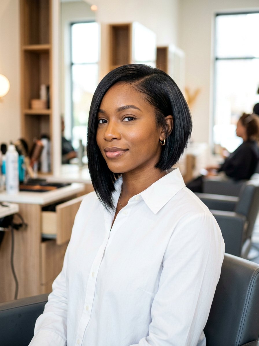 A Line Bob Silk Press Haircut - 20 haircut for silk press hair women - 20 haircut for silk press hair women