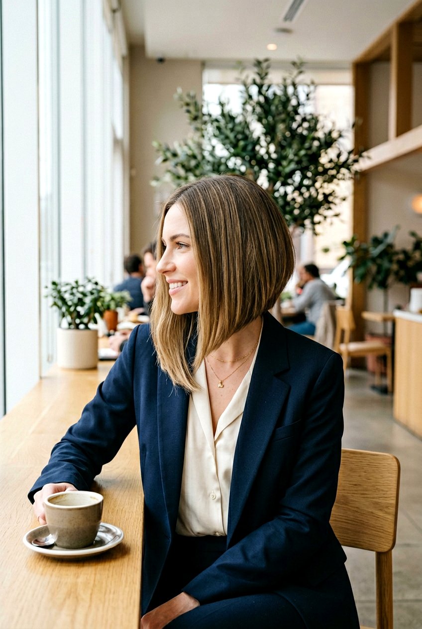 A Line Bob With Angled Front - 20 cute medium haircuts for women - 20 cute medium haircuts for women