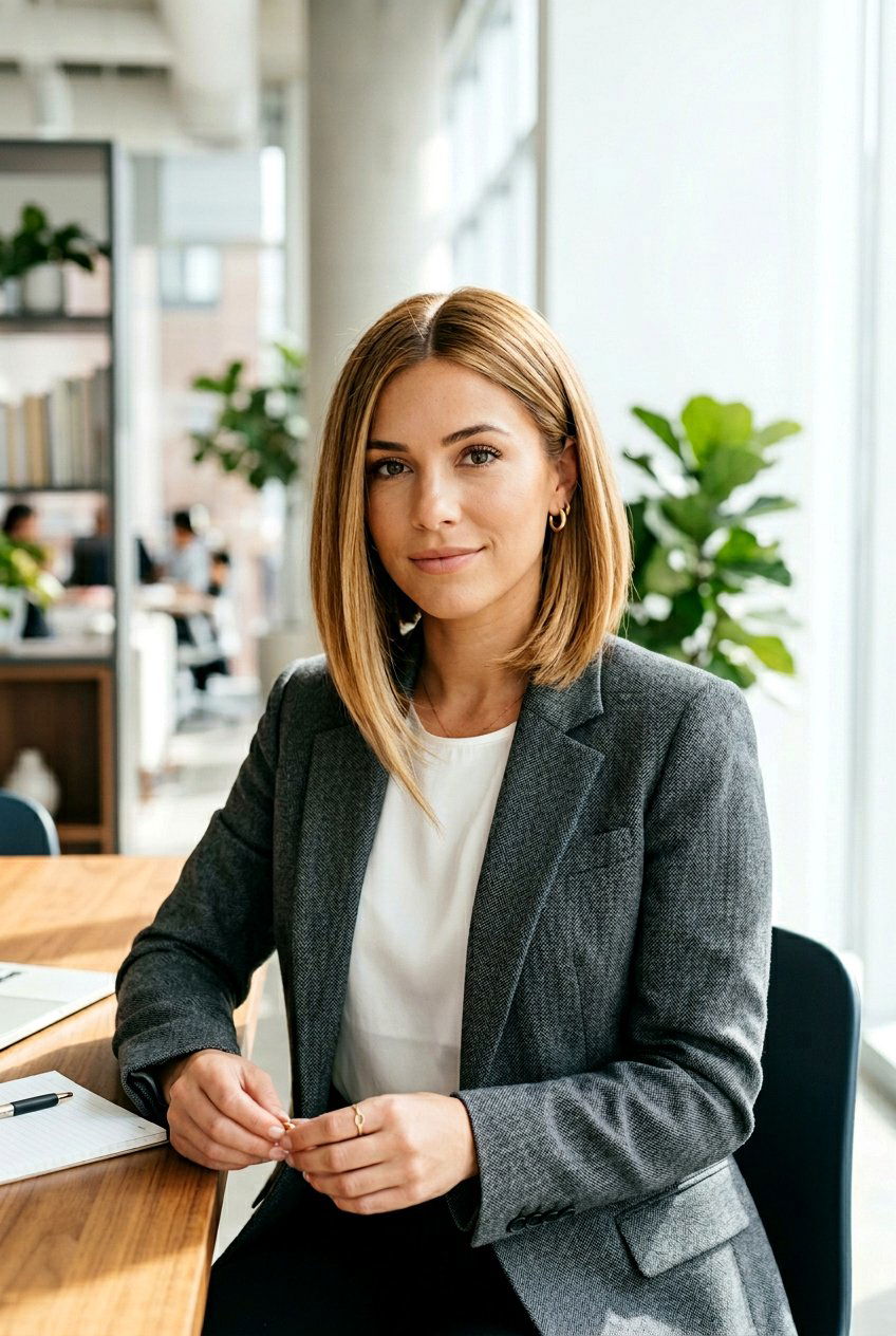 A Line Bob With Center Part - 20 clean professional bob with center part - 20 clean professional bob with center part