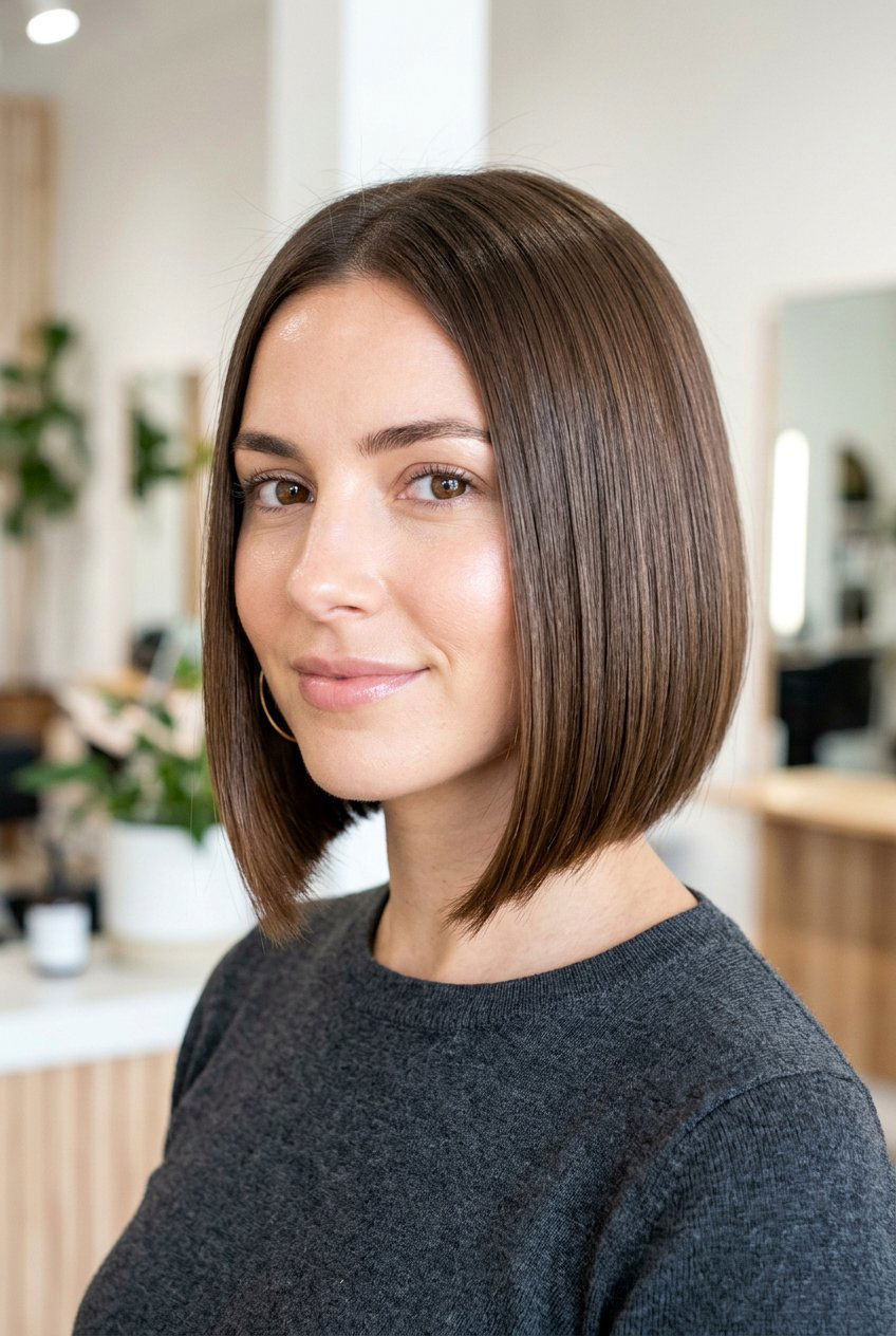 A Line Bob With Cheek Length Framing - 20 face framing layers haircut - 20 face framing layers haircut