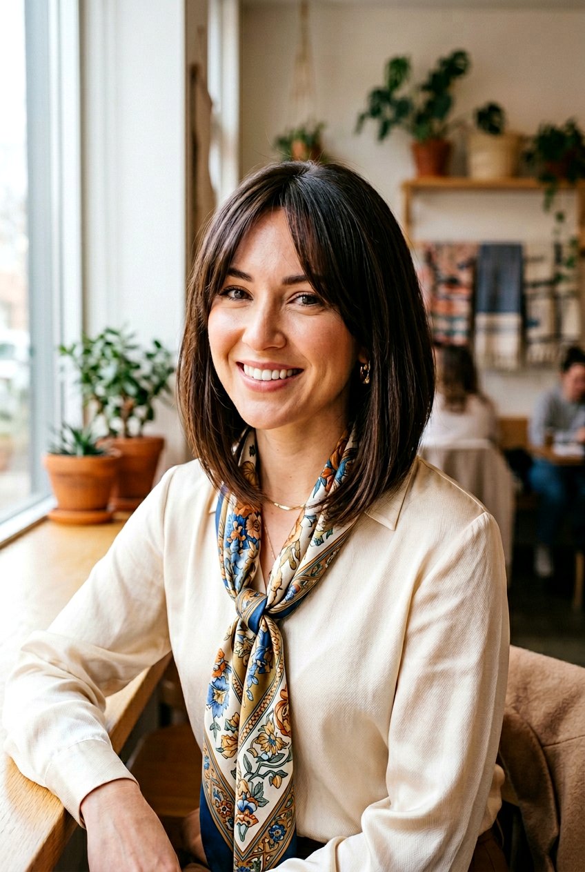 A Line Bob With Curtain Bangs - 20 curtain bangs with bob for mature women - 20 curtain bangs with bob for mature women