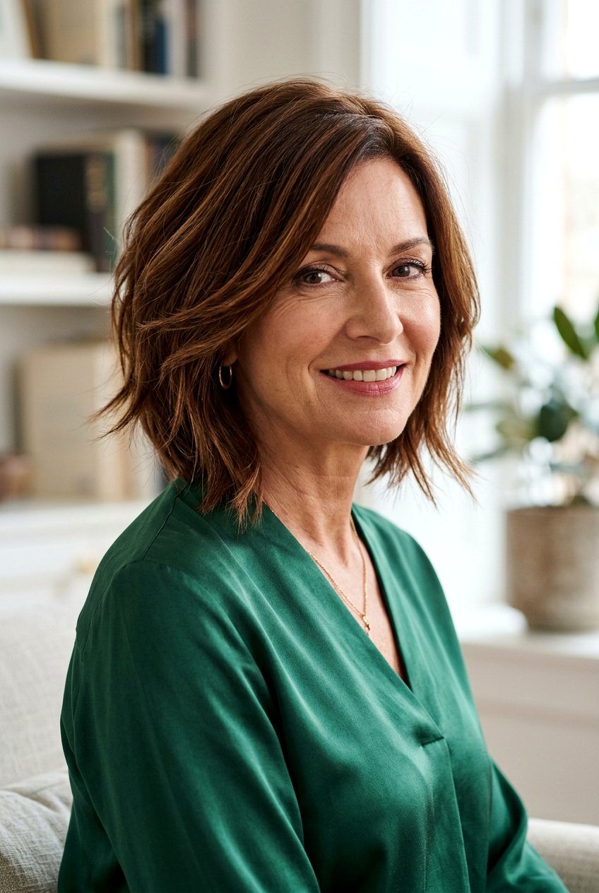 A Line Bob With Layers - 20 low maintenance layered haircut for mature women - 20 low maintenance layered haircut for mature women