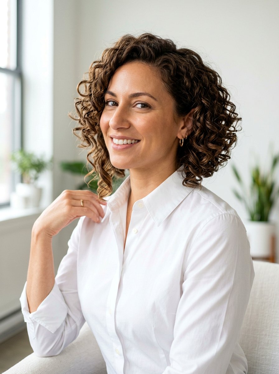 A Line Curly Bob - 20 easy curly bob styling ideas - 20 easy curly bob styling ideas