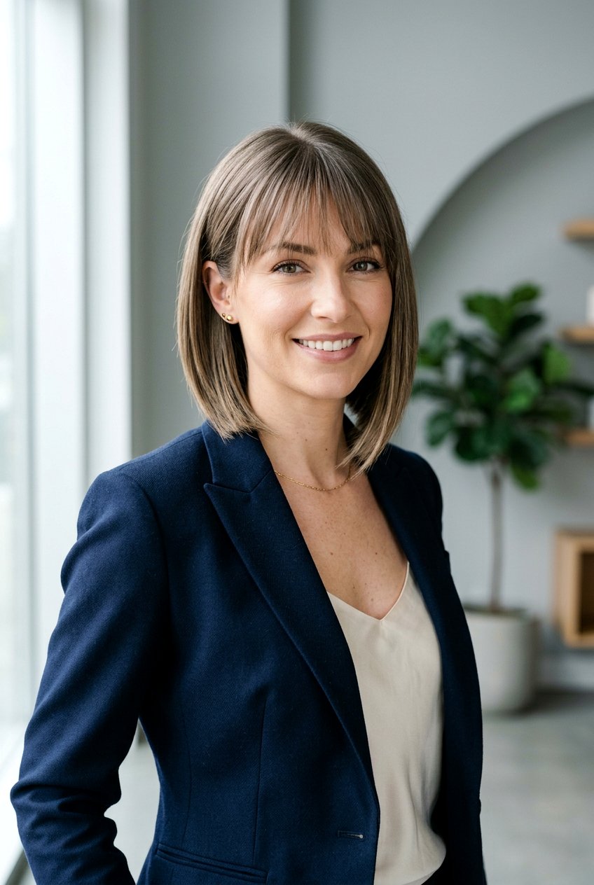A Line Cut With Feathered Bangs - 20 mom shoulder length haircut with bangs - 20 mom shoulder length haircut with bangs