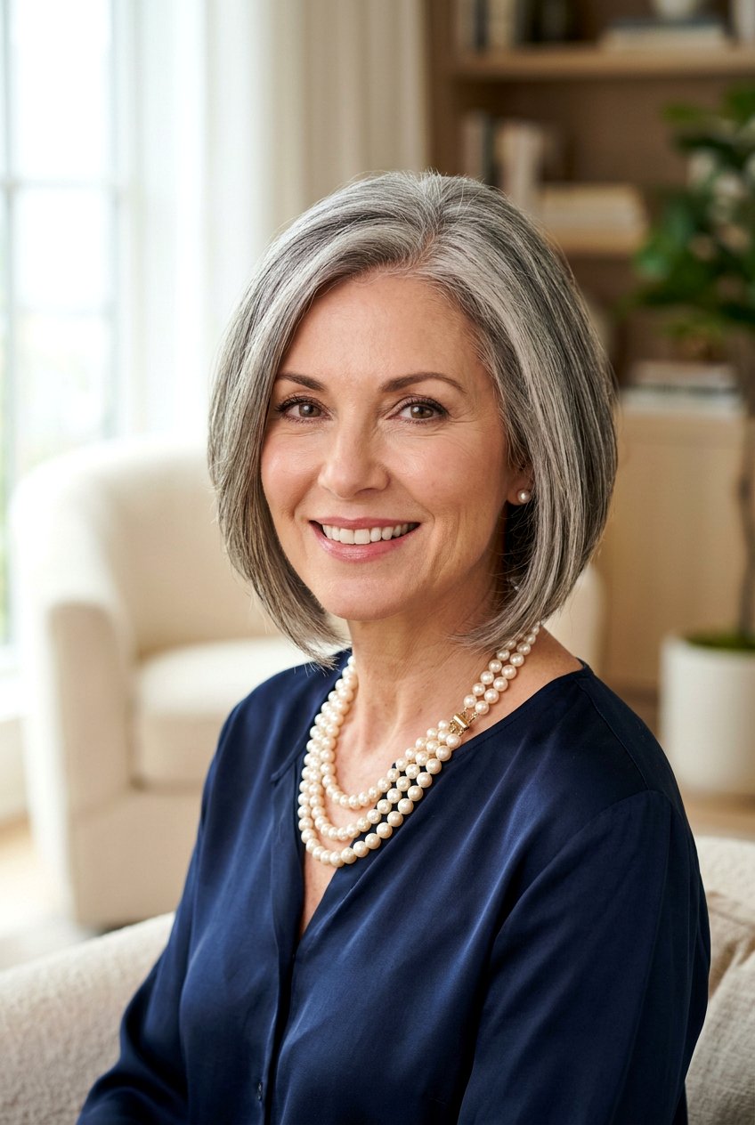 A Line Layered Bob - 20 low maintenance layered bob for mature women - 20 low maintenance layered bob for mature women