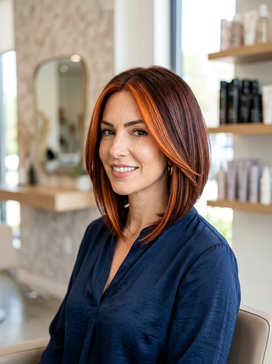 A Line Layered Bob Copper Money Piece - 20 copper money piece for layered bob - 20 copper money piece for layered bob