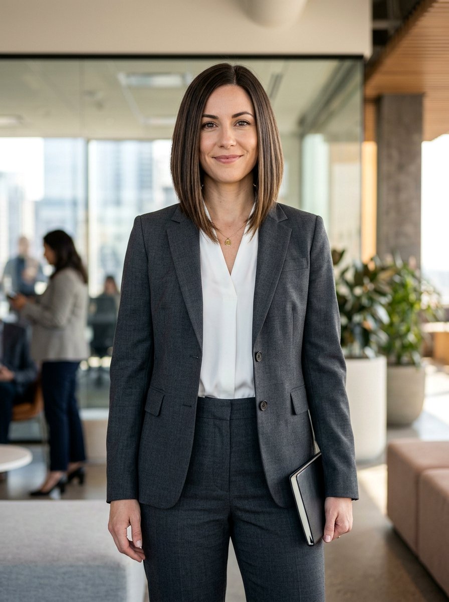 A Line Lob Haircut - 20 polished lob for mature women - 20 polished lob for mature women