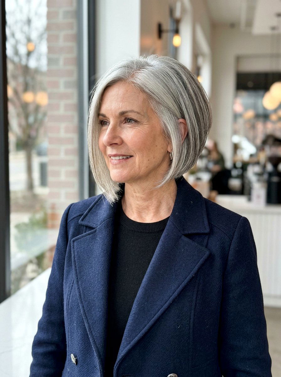 20 Stacked Bob Looks for Fine Gray Hair: Volume & Style – Lovelyish