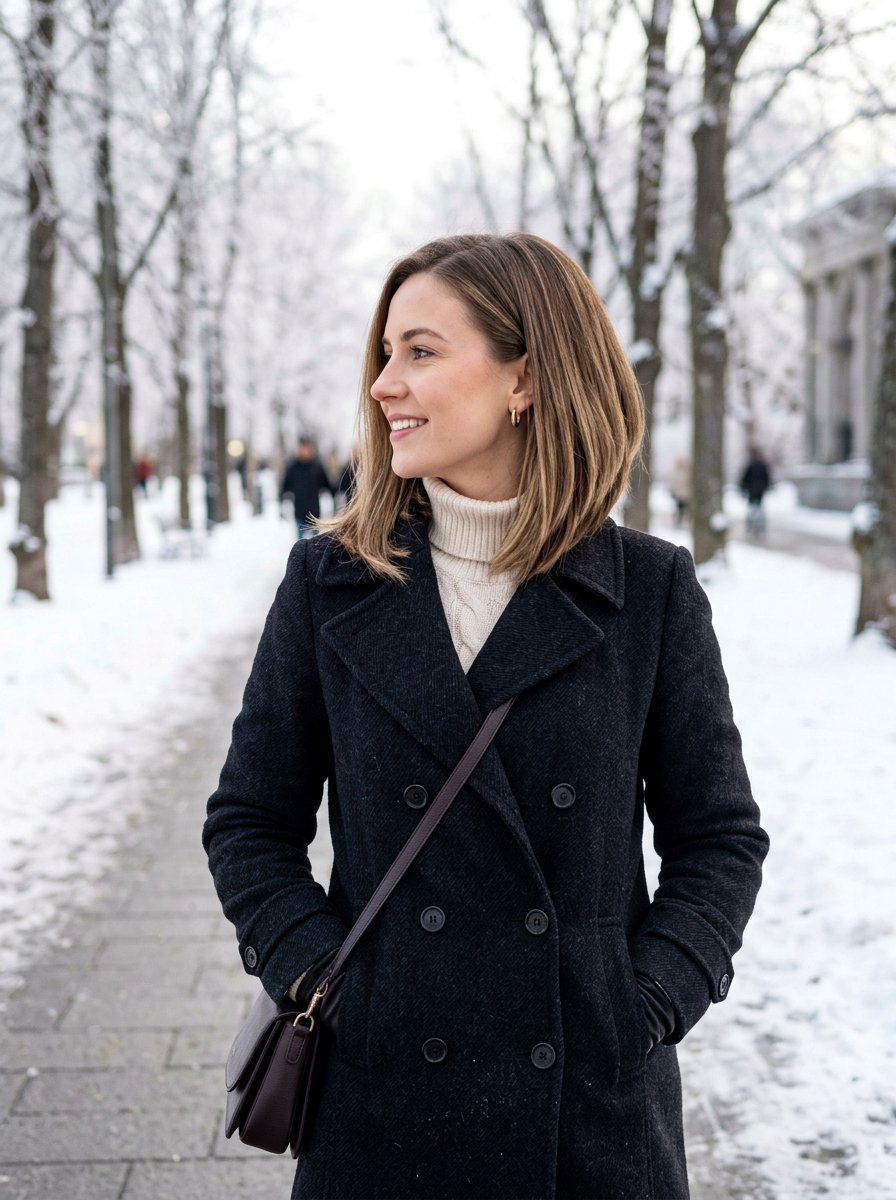 A Line Winter Lob - 20 winter lob haircut ideas - 20 winter lob haircut ideas