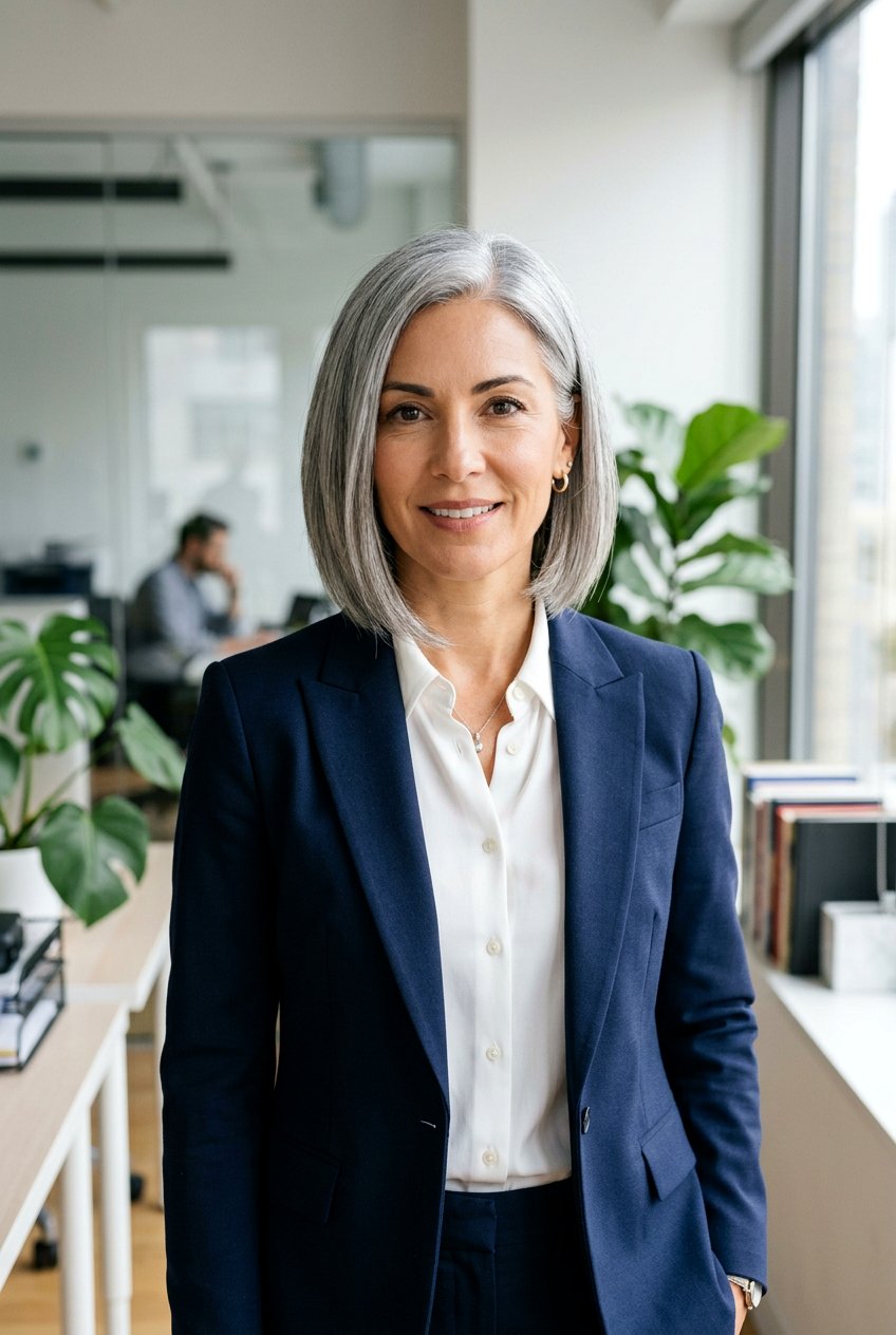 20 Stunning Gray Bob With Layers For Older Women To Love