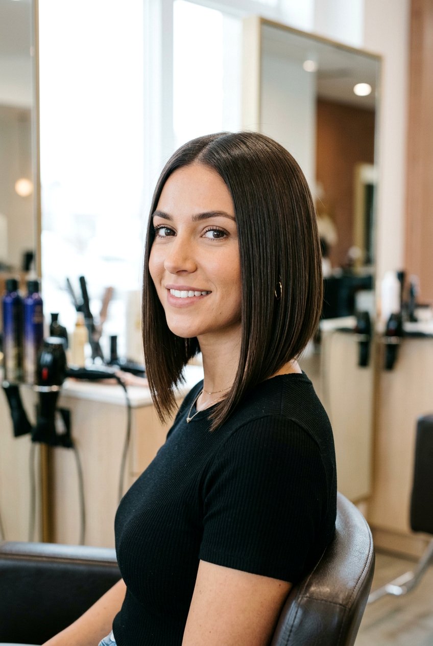 A line bob straight - 20 sleek straight hairstyles - 20 sleek straight hairstyles