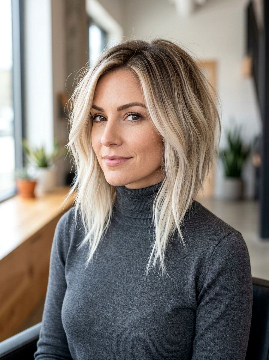 A line wispy lob for thin hair - 20 wispy lob for fine hair - 20 wispy lob for fine hair