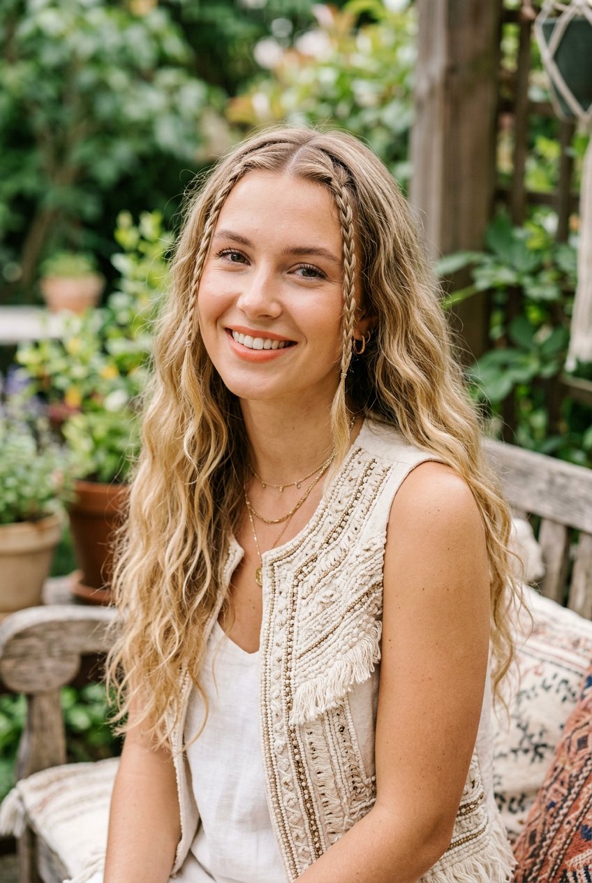 Accent Face Framing Braids - 20 cottagecore braided hairstyle for women - 20 cottagecore braided hairstyle for women