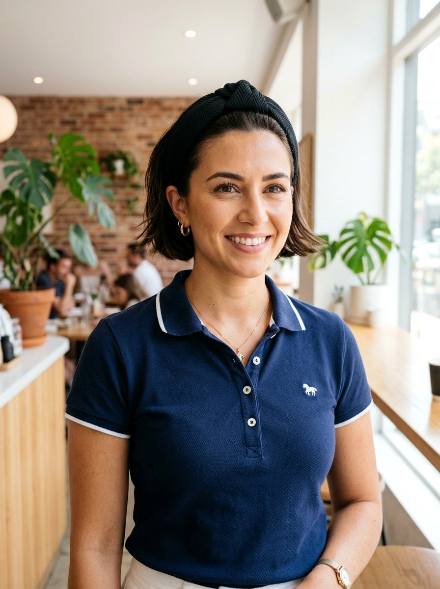 Accessorized Banded Short Bob - 20 quick hairstyle for short bob women - 20 quick hairstyle for short bob women