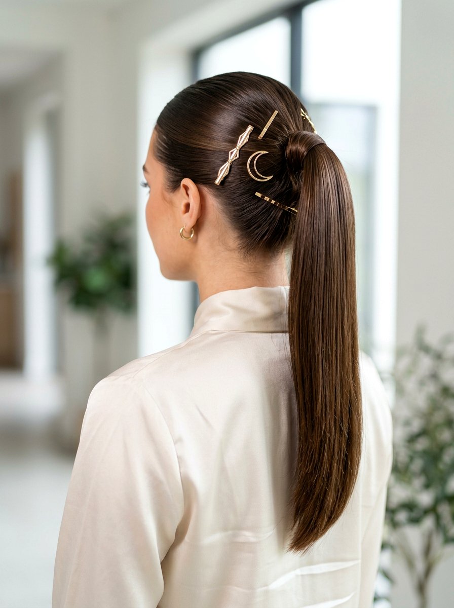 Accessorized Glossy Clean Girl Ponytail - 20 glossy clean girl ponytail - 20 glossy clean girl ponytail