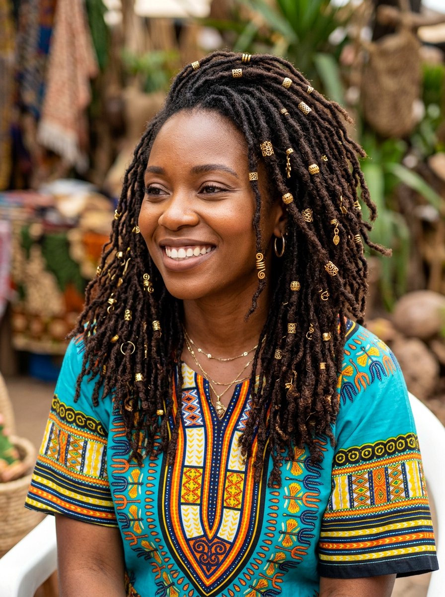 Accessorized Sisterlocks - 20 sisterlocks hairstyle ideas - 20 sisterlocks hairstyle ideas