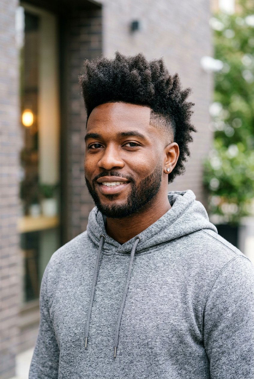 Afro Burst Fade Mohawk - 20 afro burst fade haircut men - 20 afro burst fade haircut men