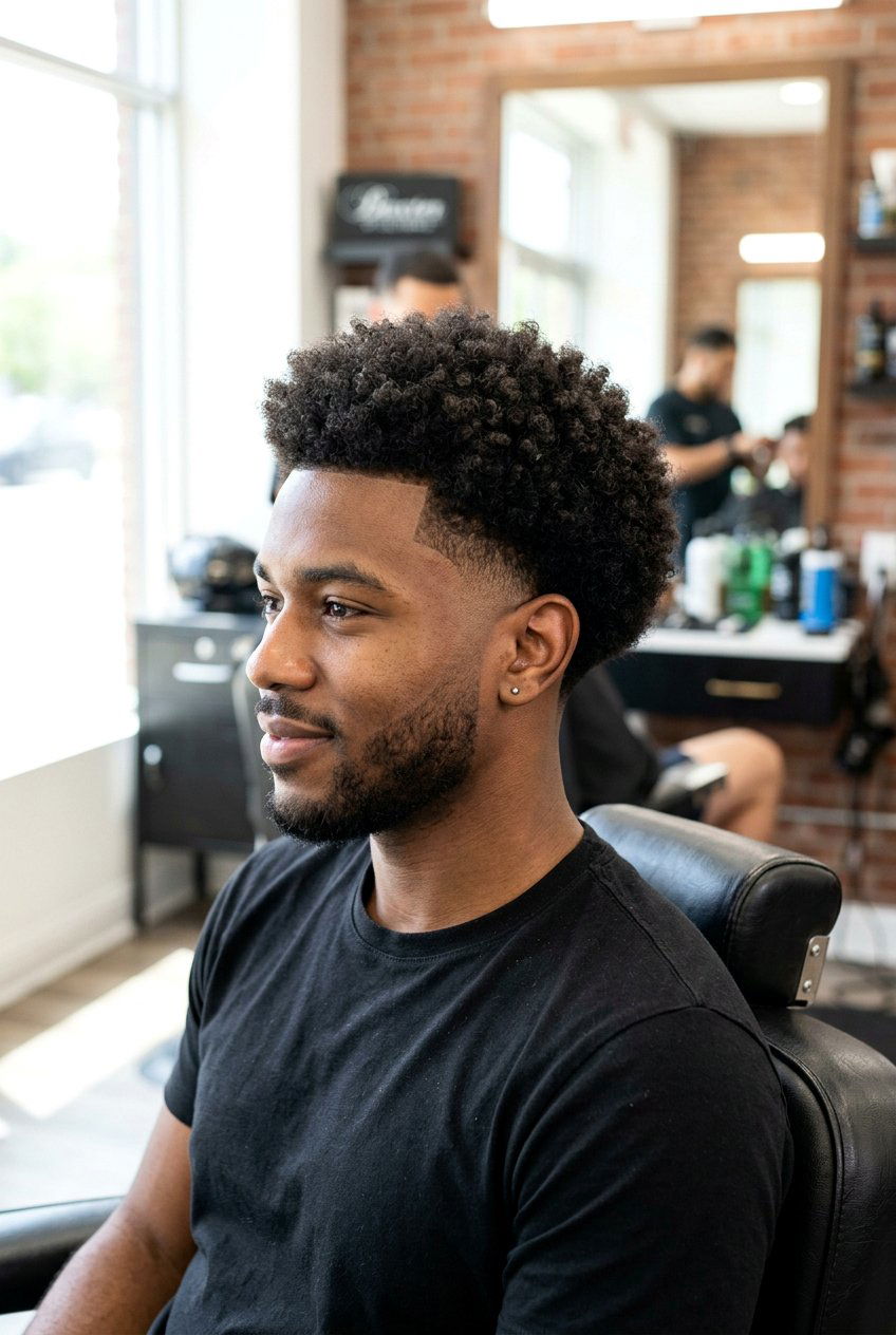 Afro Burst Fade - 20 burst fade haircut - 20 burst fade haircut