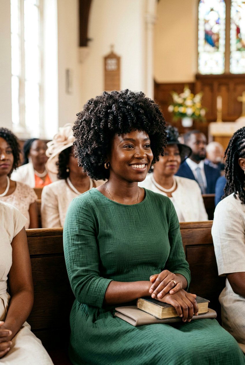 Afro Church Hairstyle With Defined Curls - 20 church hairstyles for women - 20 church hairstyles for women