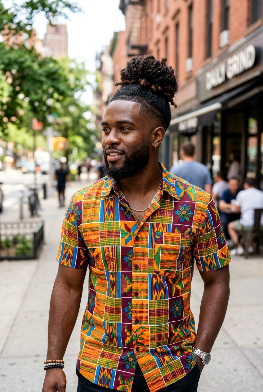 Afro Man Bun Fade - 20 man bun with fade haircut - 20 man bun with fade haircut