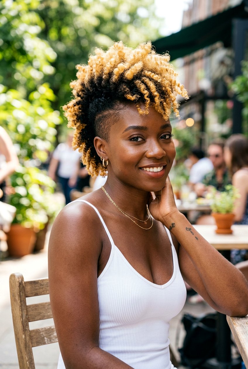 Afro Mohawk With Blonde Tips - 20 afro mohawk hairstyle - 20 afro mohawk hairstyle