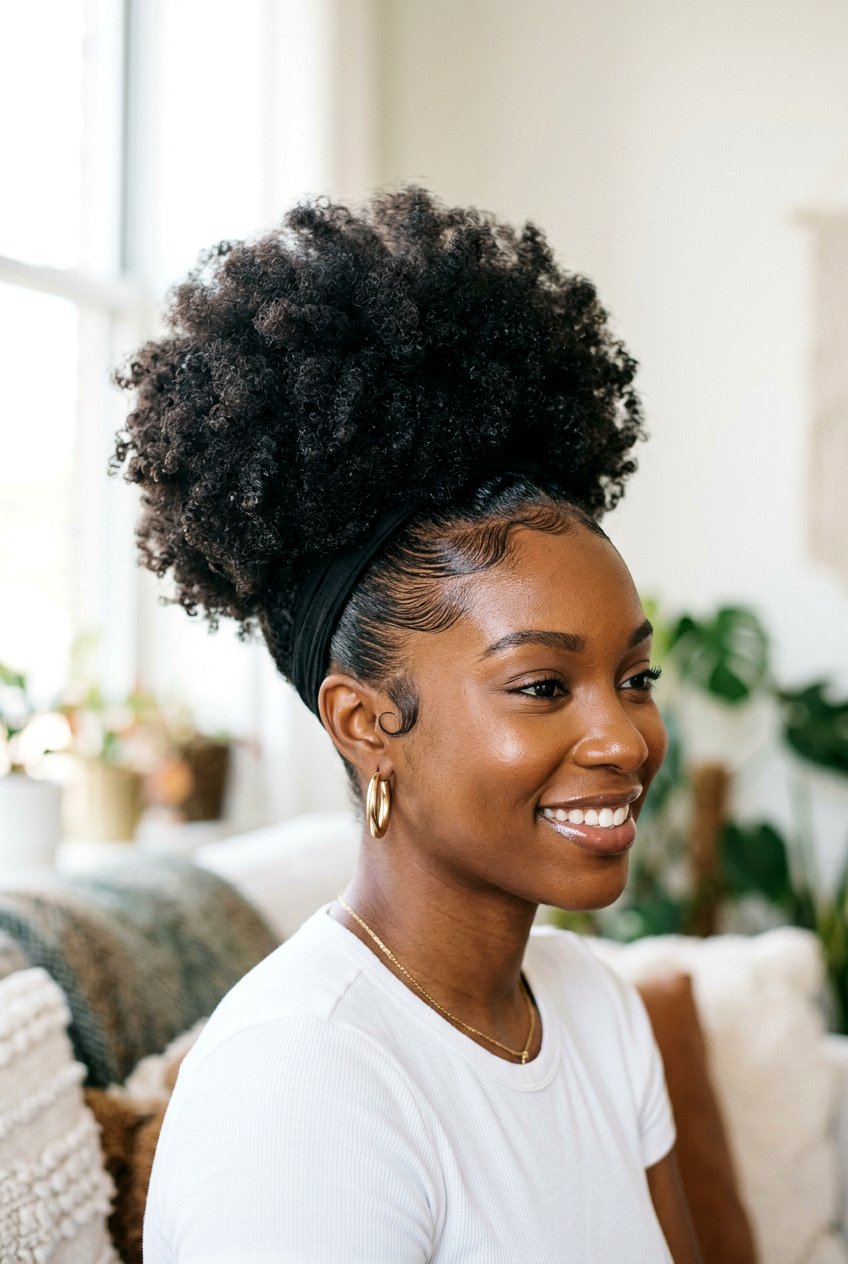 Afro Puff - 20 natural hairstyles for black women - 20 natural hairstyles for black women
