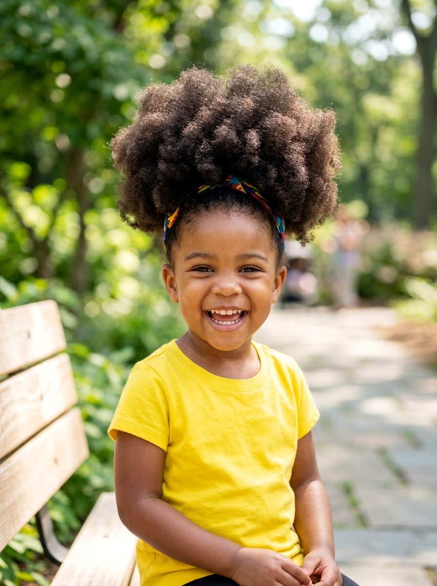 Afro Puff Ponytail - 20 toddler puff ponytail styles - 20 toddler puff ponytail styles