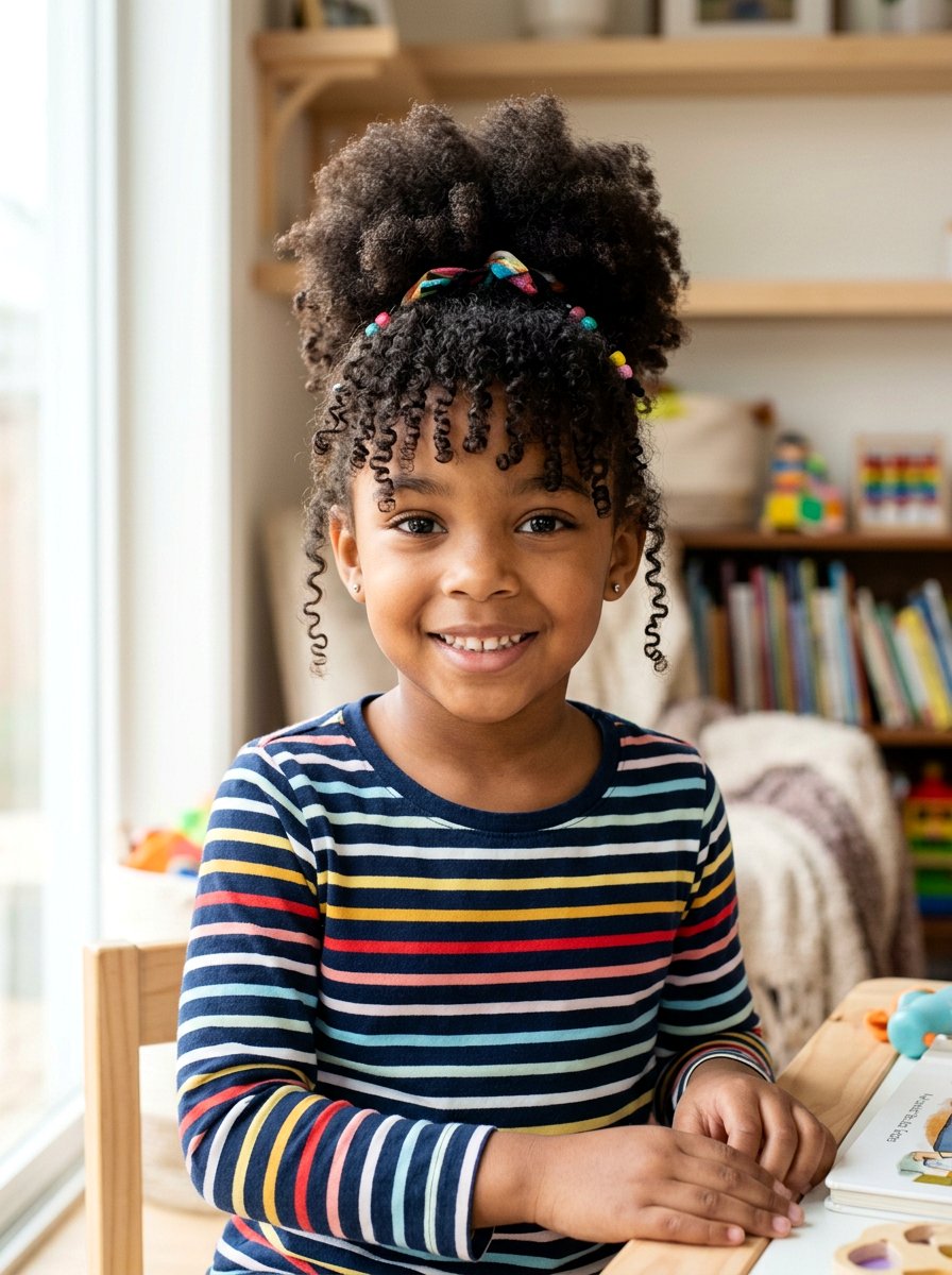 Afro Puff With Bangs - 20 kids afro puff styles - 20 kids afro puff styles