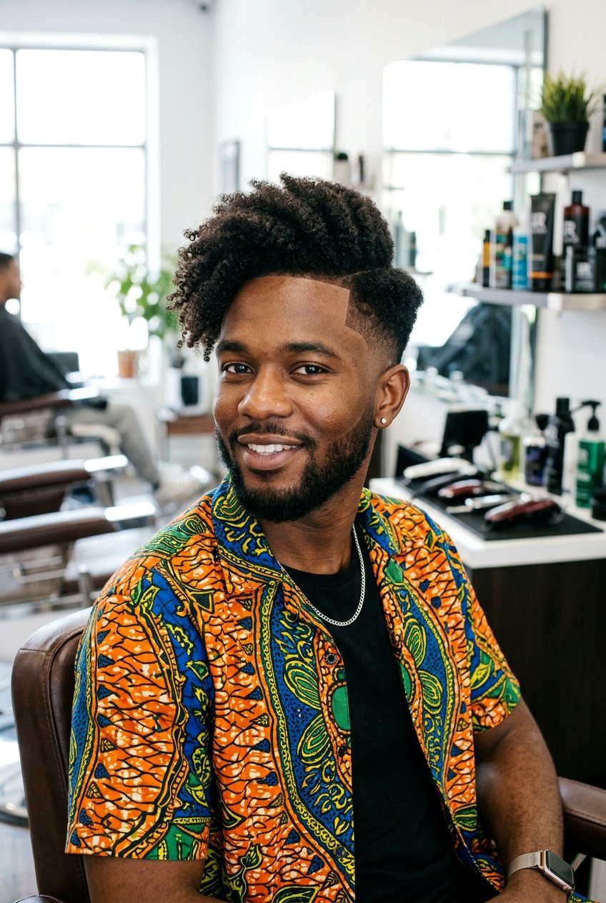 Afro Taper Comb Over - 20 tapered comb over for men - 20 tapered comb over for men