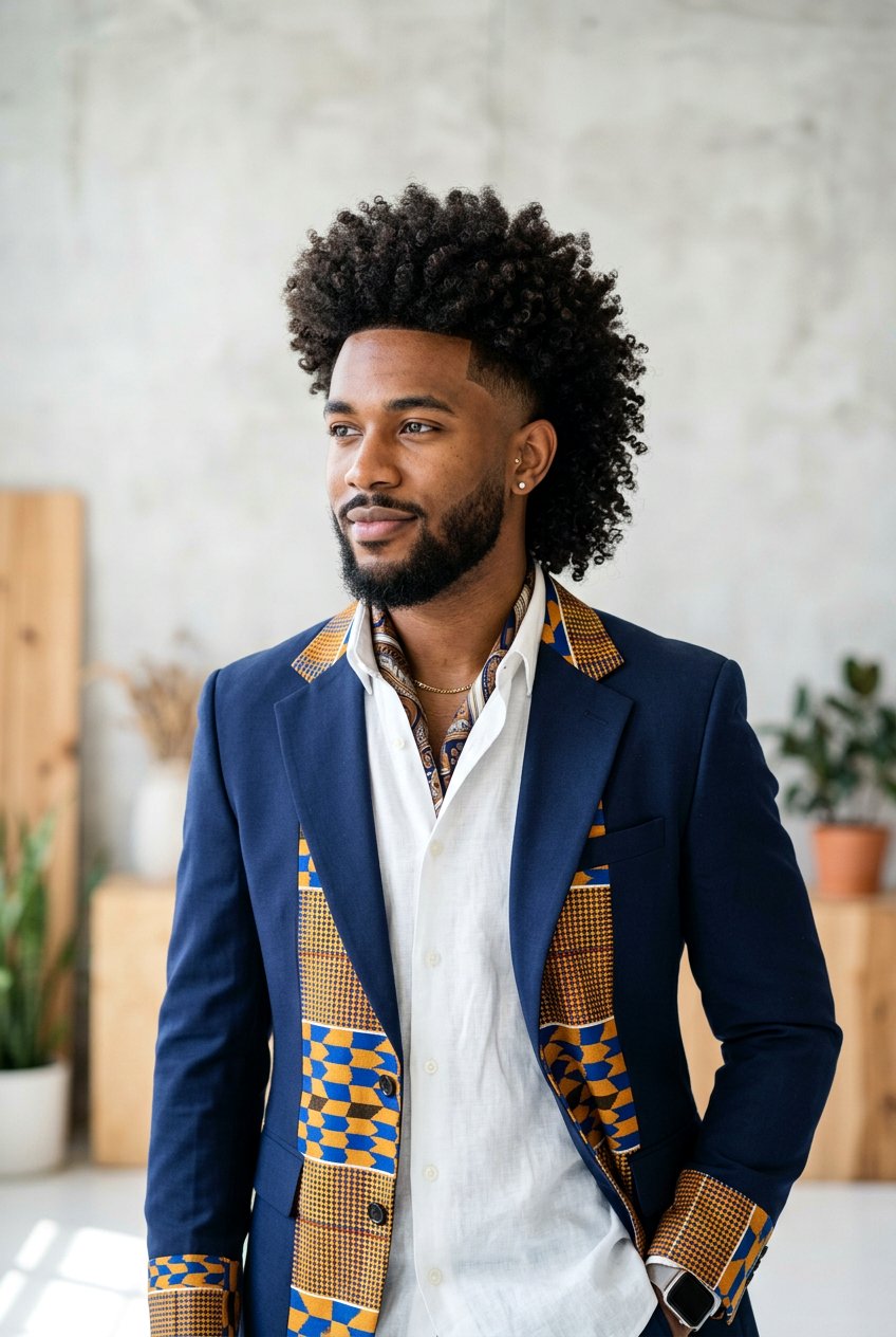 Afro Taper Curly Mullet - 20 taper mullet for curly hair men - 20 taper mullet for curly hair men