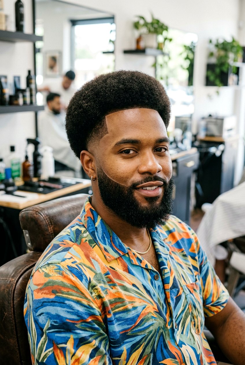Afro Taper Fade With Beard - 20 men beard fade with taper haircut - 20 men beard fade with taper haircut