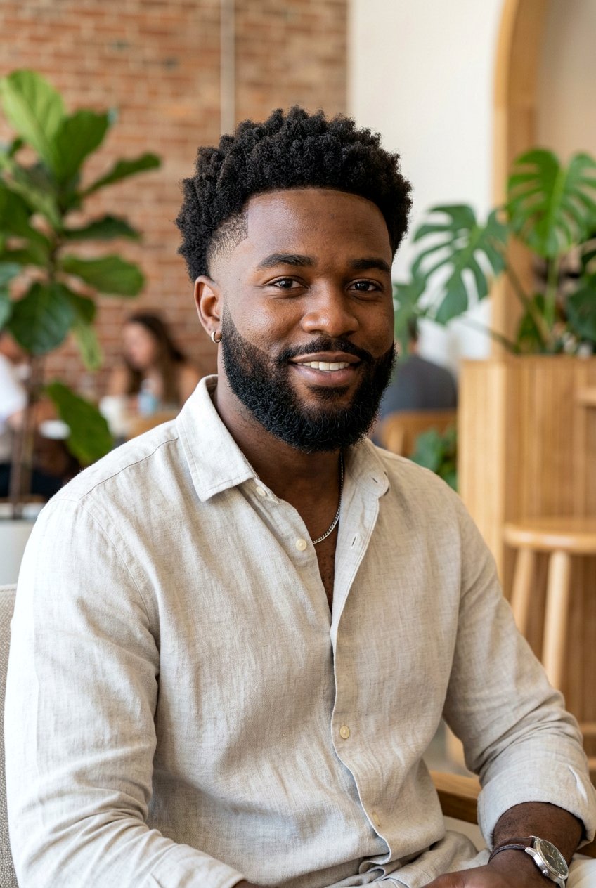 Afro Taper Fade With Beard - 20 afro taper fade for black men - 20 afro taper fade for black men