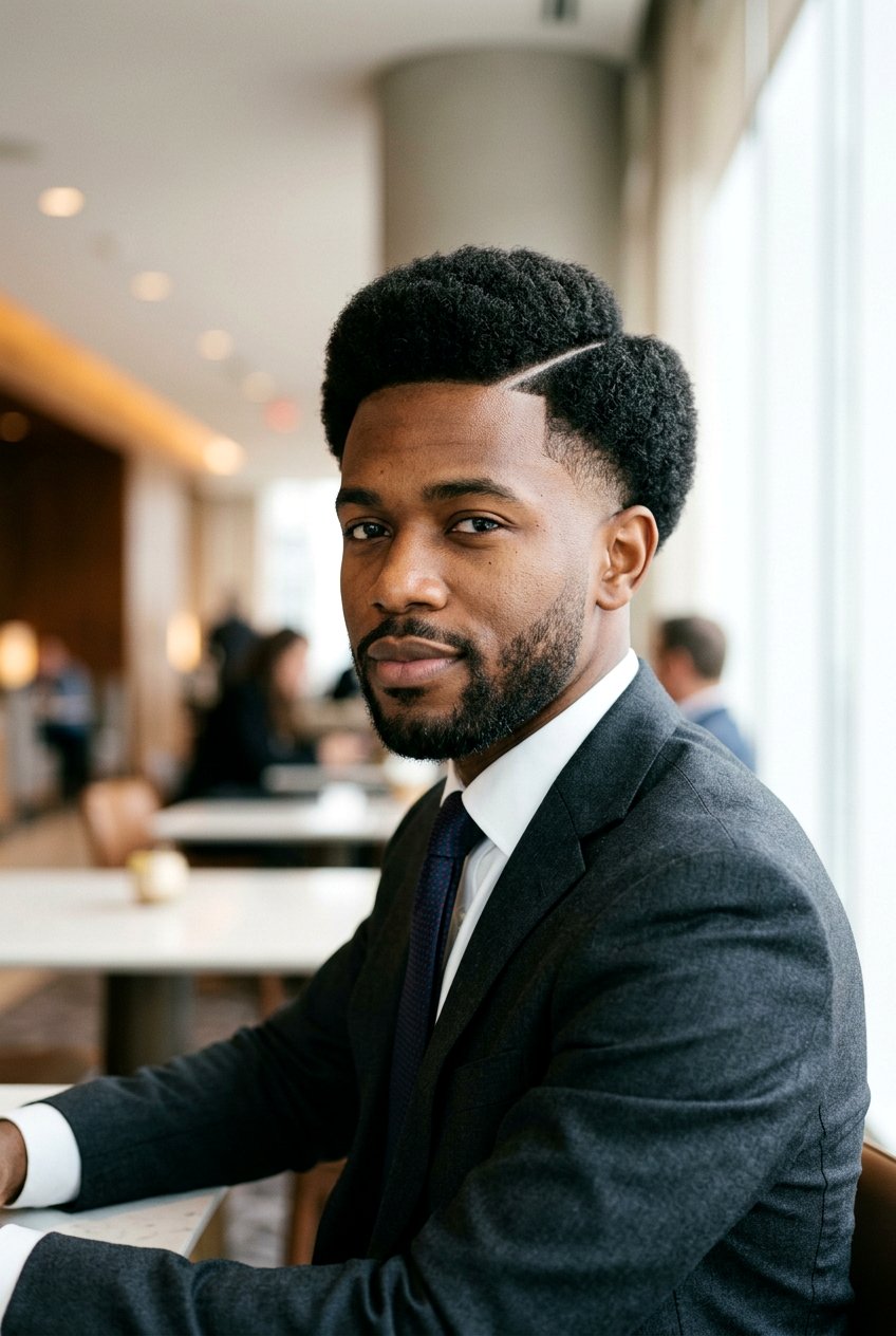 Afro Taper Fade With Part - 20 afro taper fade for black men - 20 afro taper fade for black men