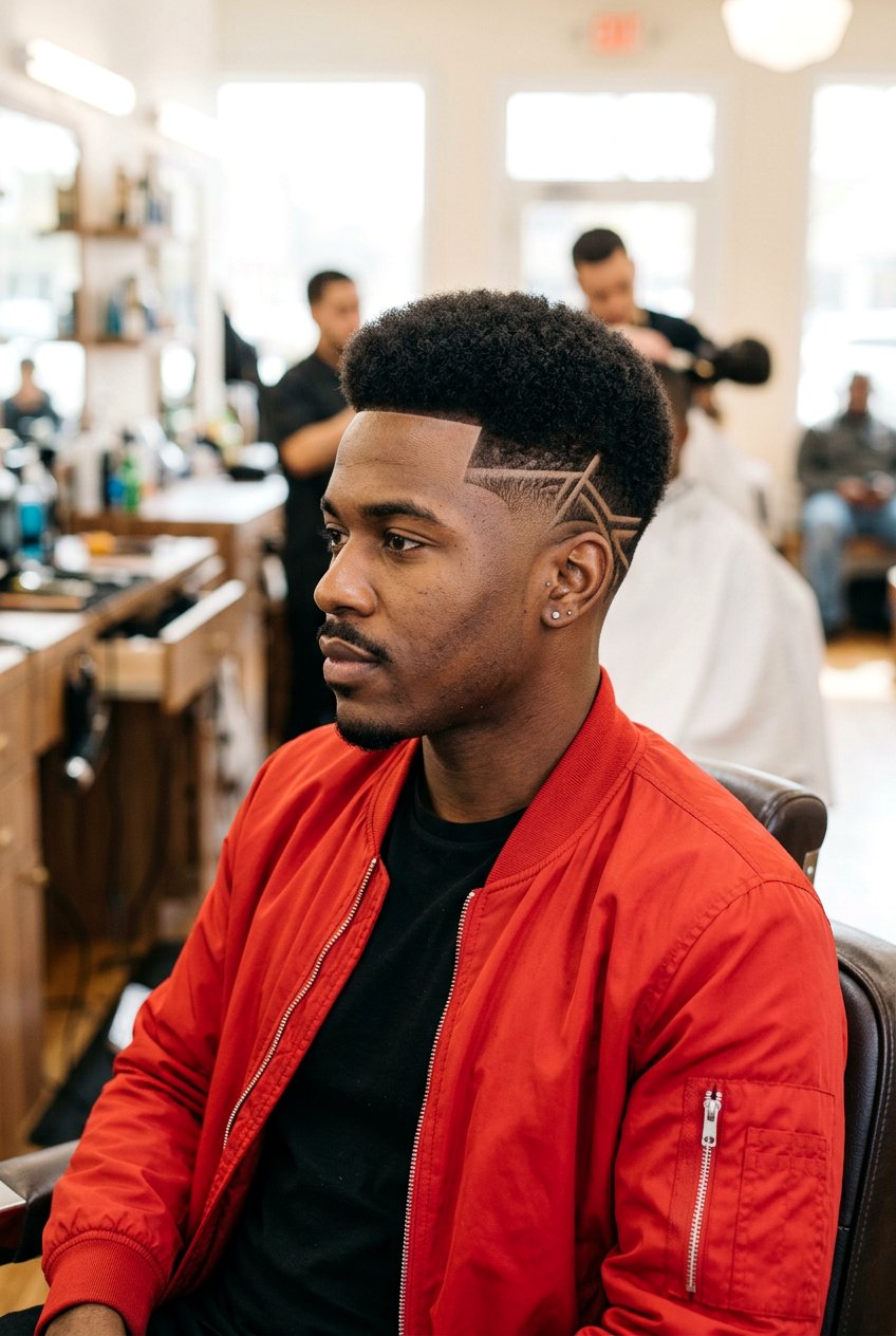 Afro Taper With Line Up And Design - 20 afro taper with line up - 20 afro taper with line up