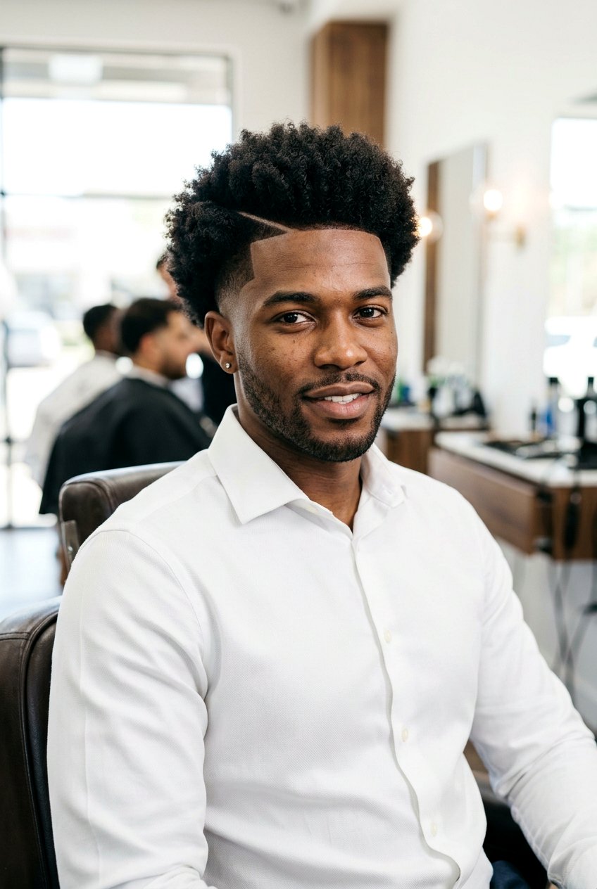 Afro Taper With Line Up And Part - 20 afro taper with line up - 20 afro taper with line up