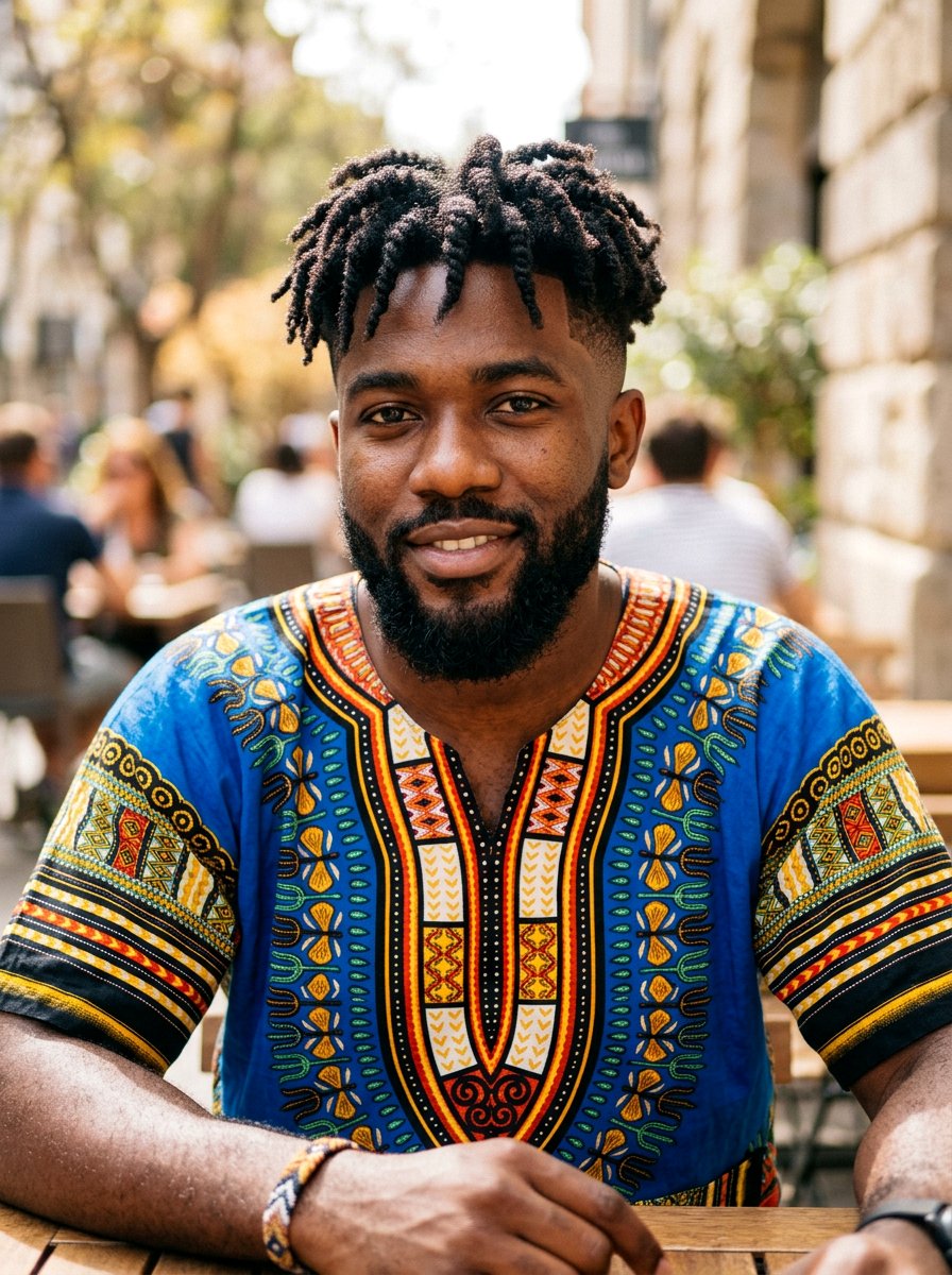 Afro Twists With Taper Fade - 20 twists with taper fade men - 20 twists with taper fade men