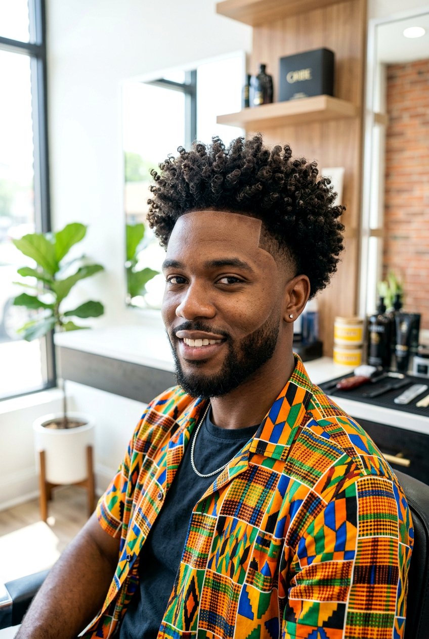 Afro curly taper fade - 20 curly taper fade for men - 20 curly taper fade for men