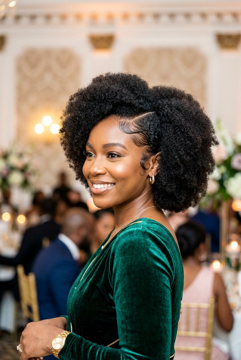 Afro with Side Part and Baby Hairs - 20 afro with side part hairstyle - 20 afro with side part hairstyle