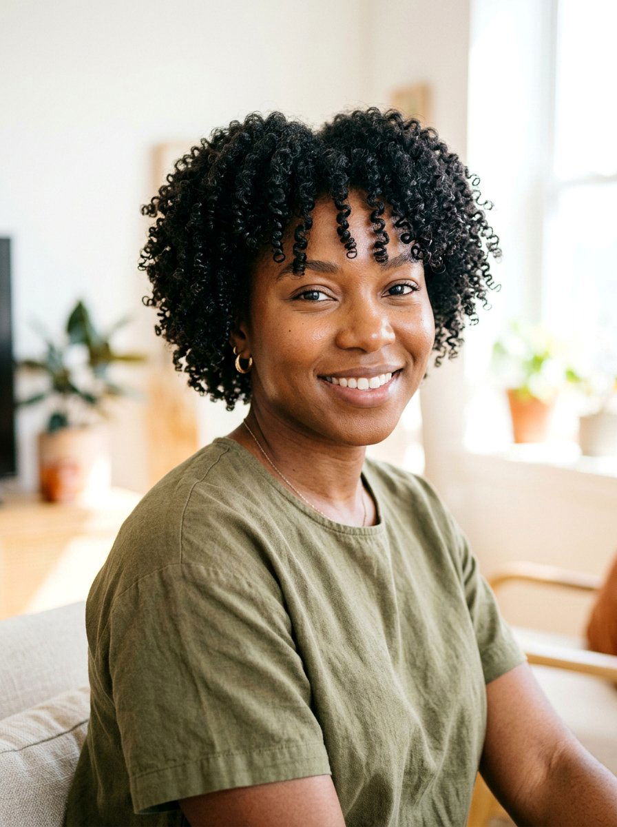 Air Dried Natural Short Hair - 20 quick office hairstyle for short hair - 20 quick office hairstyle for short hair