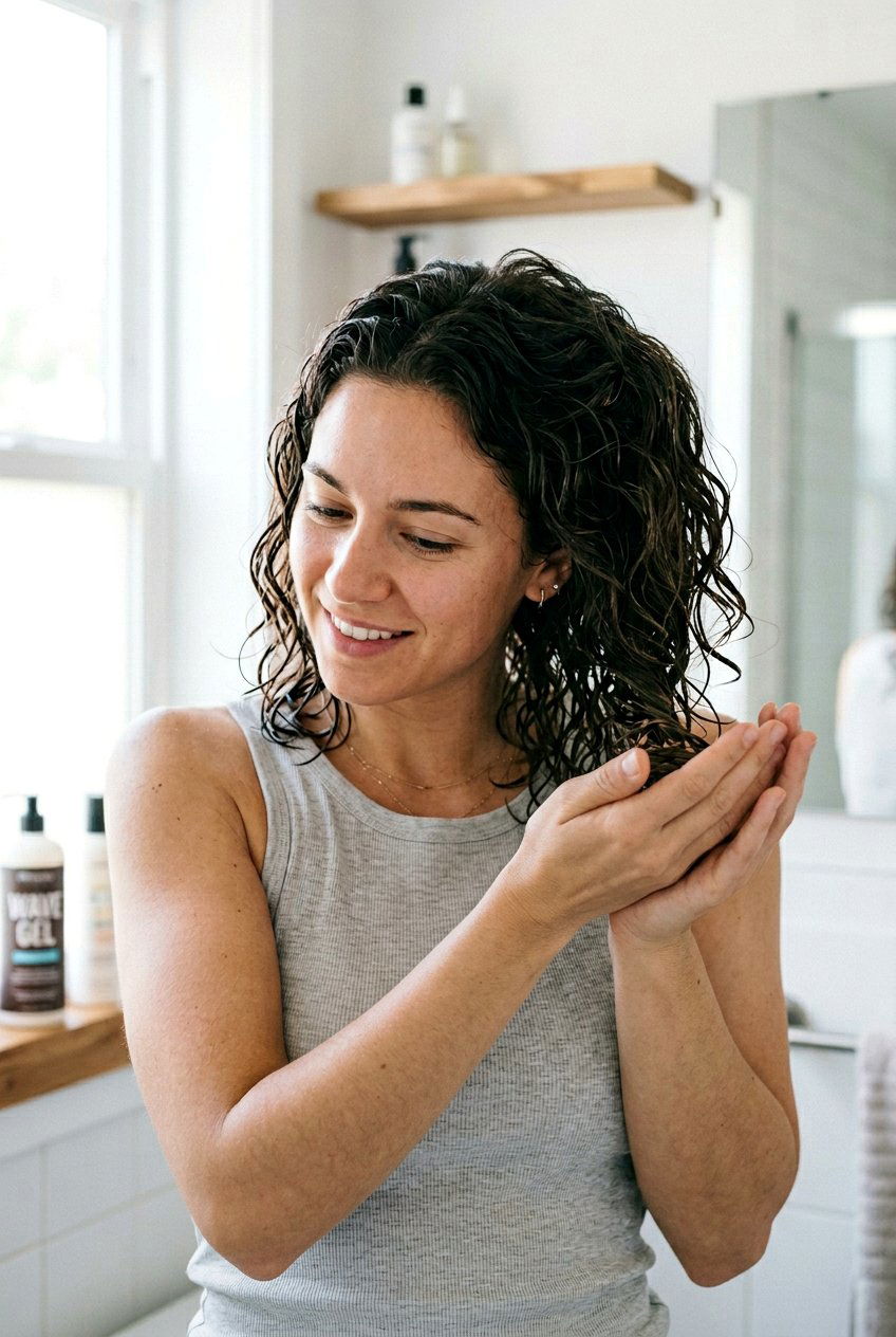 Air Dry Wavy Hair Scrunching Routine - 20 air dry hairstyles for wavy hair - 20 air dry hairstyles for wavy hair