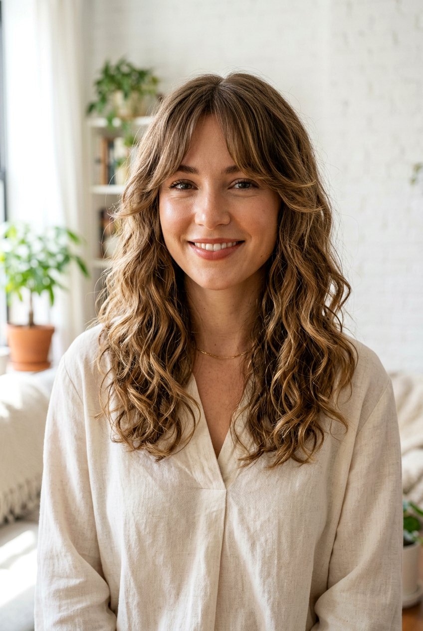 Air Dry Wavy Hair With Curtain Bangs - 20 air dry hairstyles for wavy hair - 20 air dry hairstyles for wavy hair