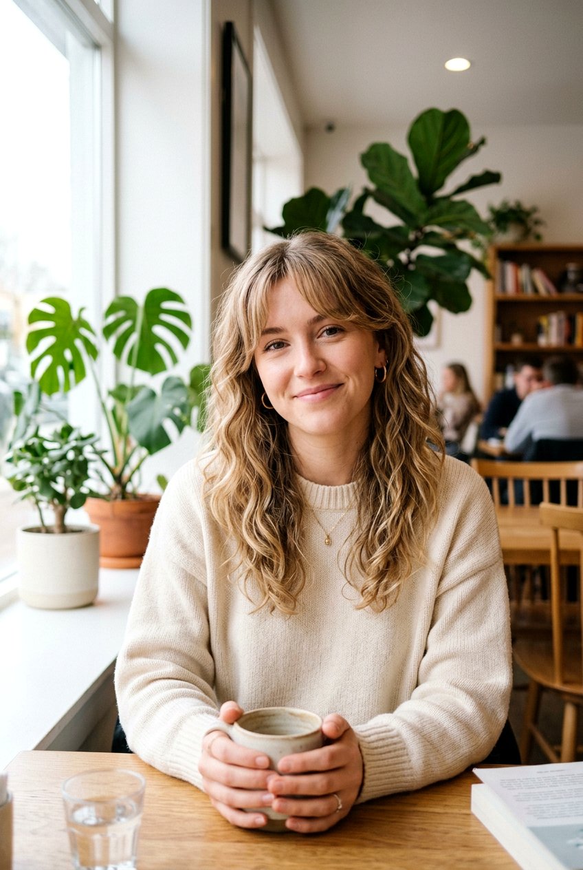 Air Dry Wavy Haircut With Curtain Bangs - 20 air dry wavy haircut for women - 20 air dry wavy haircut for women